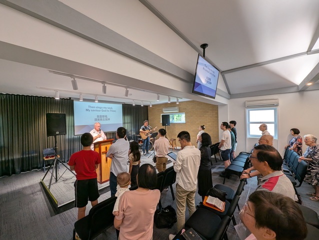 A Sunday worship service at CrossLife Church today